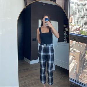Black & White UO Capri Work Pants
